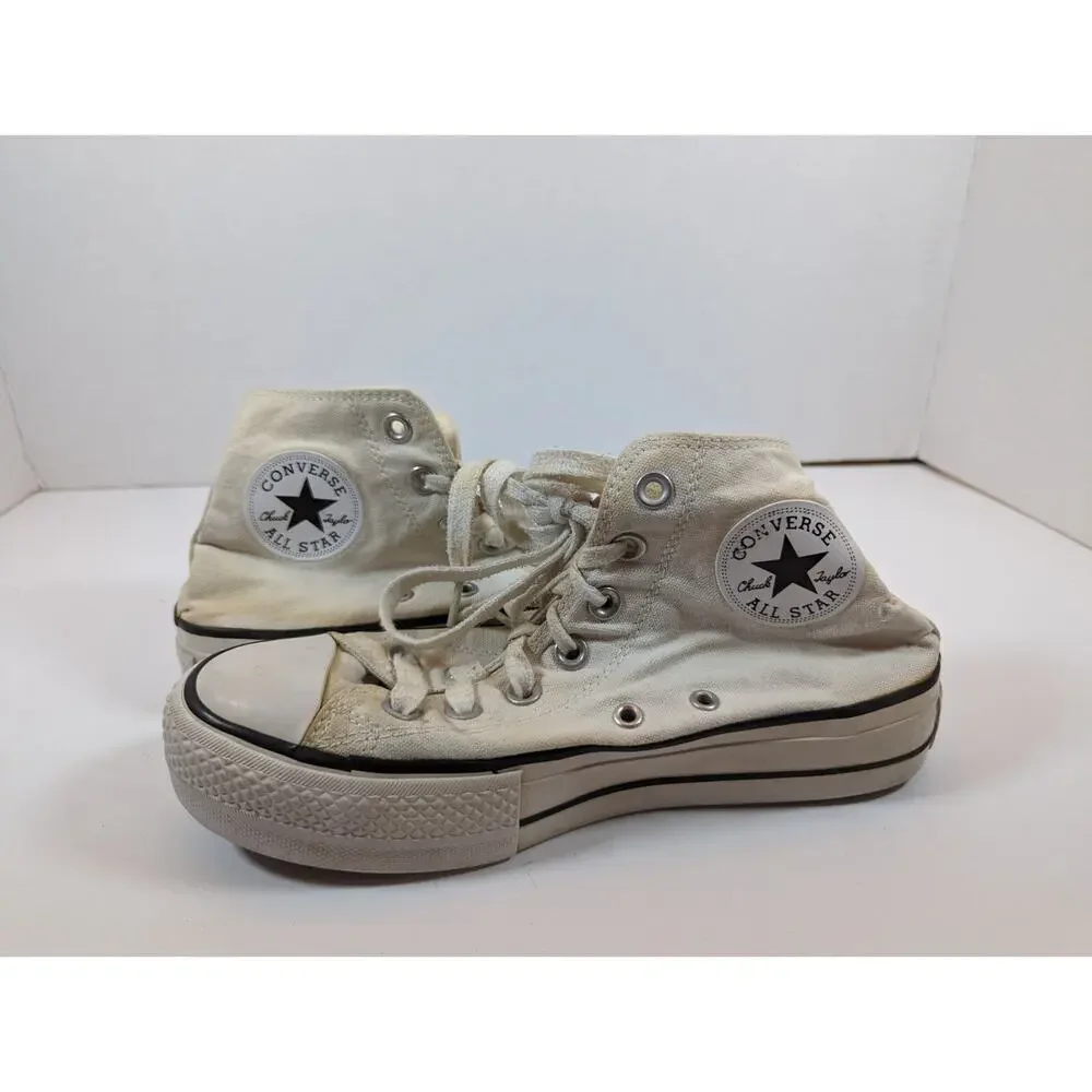 Converse Chuck Taylor All Star Hi Classic White With Black Stripe Size 6.5